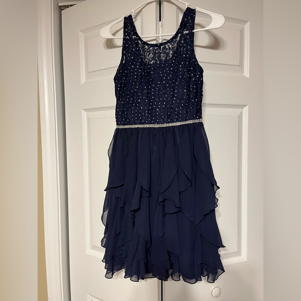 Emily West dress sz 14 girls navy